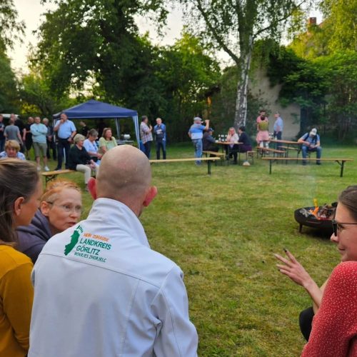 "Mit Landrat Dr. Stephan Meyer am Feuer"