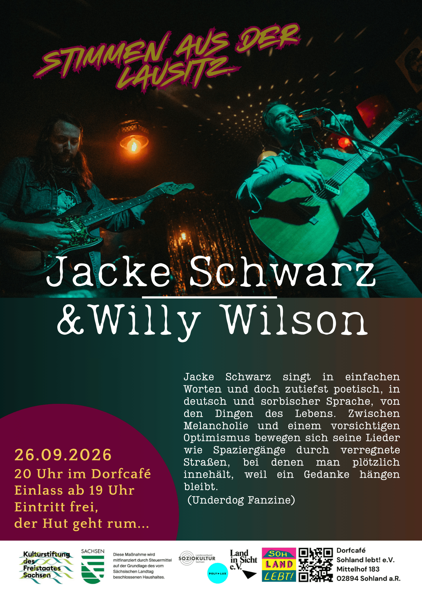 Konzert: Jacke Schwarz & Willy Wilson